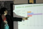 Survey Results :: Mary Jo Draper, morning session meeting facilitator, presents the results of the Summer 2010 Park Survey.