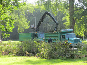Another pile of debris that our Park Department partners picked up early in the week.