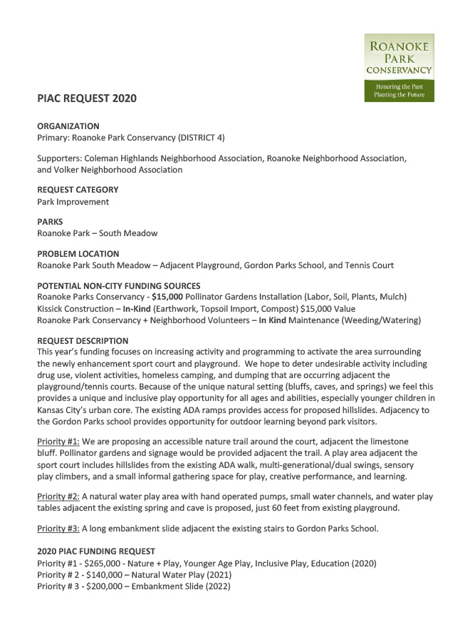 2020 PIAC Description Roanoke Park Conservancy 660px preview