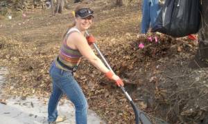 Raking between SW Trafficway and Madison. See below for a link to more photos.